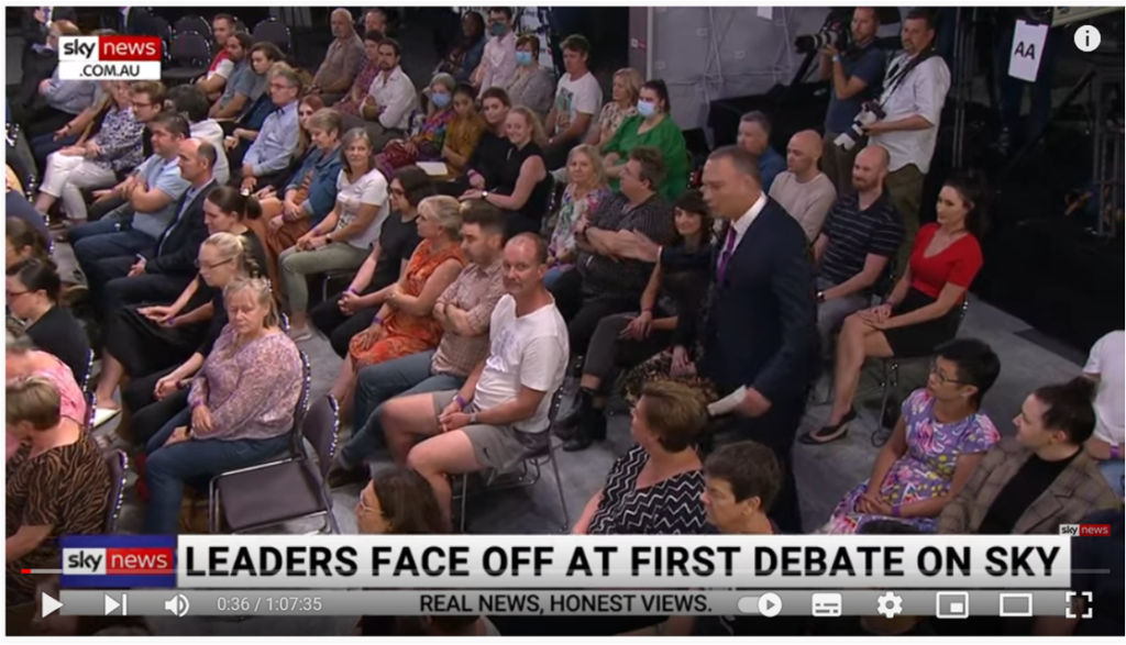 Leaders Debate Live view was owned by Sky News Vote Climate One